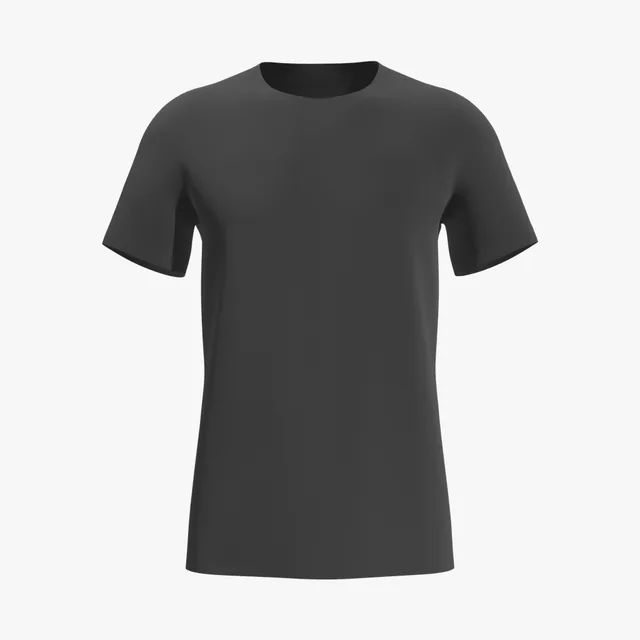 Blank black wide-neck T-shirt mockup