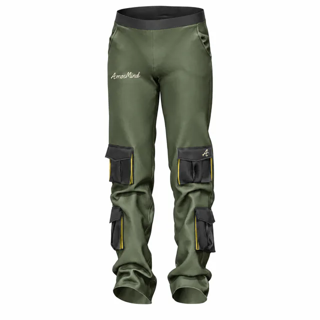 Cargo pants mockup with AmosMind artwork