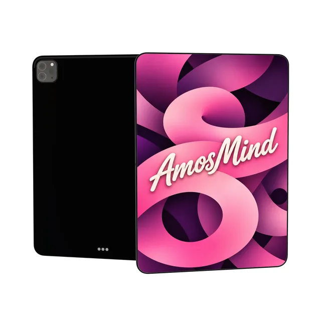 Generic tablet mockup with AmosMind artwork