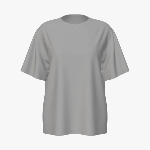 Blank grey baggy oversized T-shirt mockup