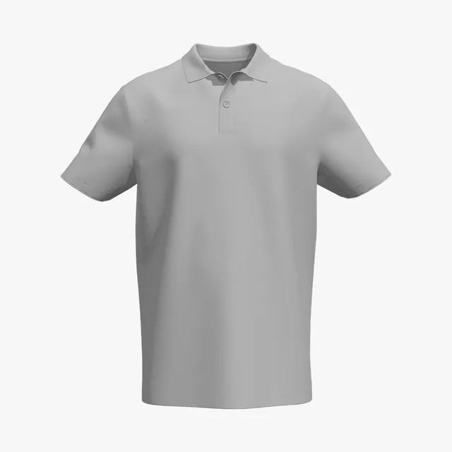 Blank grey classic polo shirt mockup
