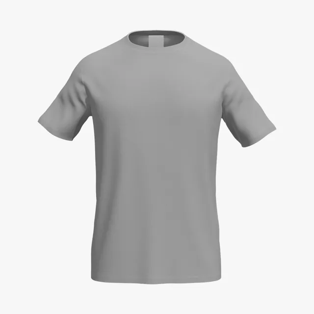 Blank grey fitted T-shirt mockup