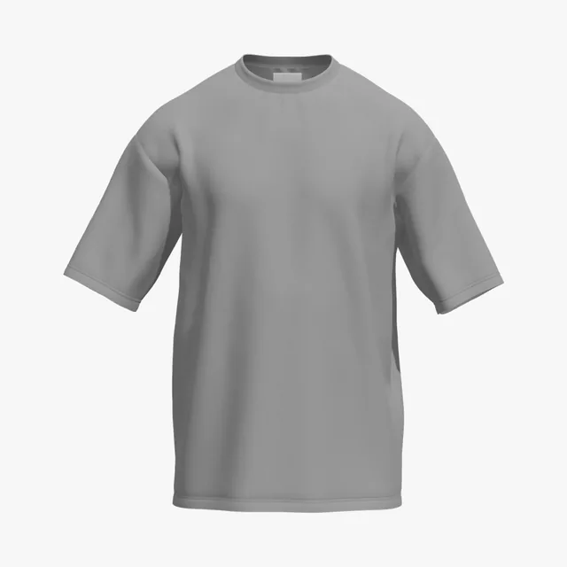 Blank grey regular-fit T-shirt mockup