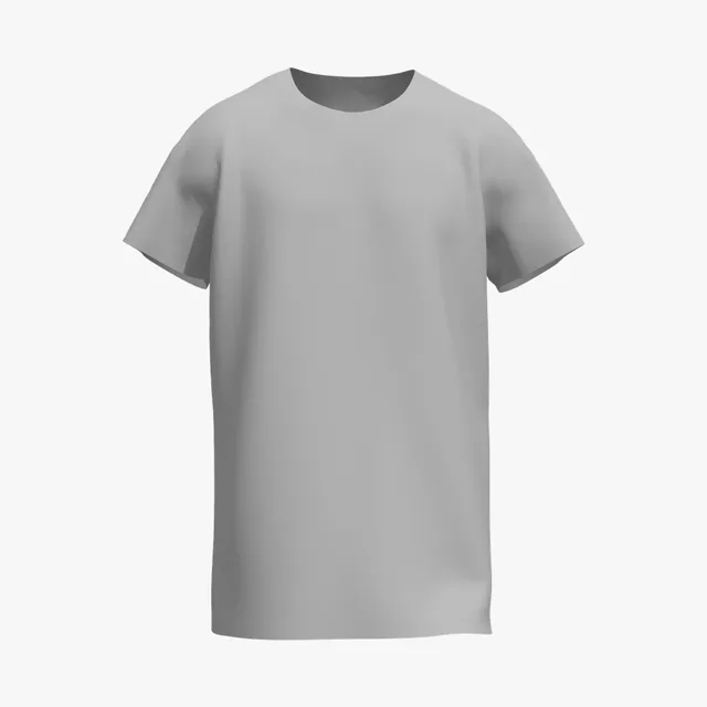 Blank grey relaxed crew-neck T-shirt mockup