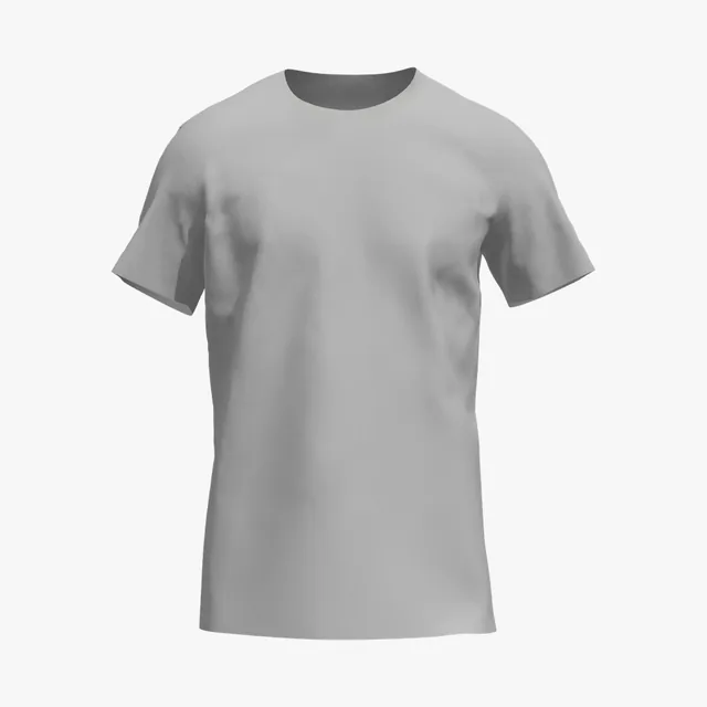 Blank grey shoulder-panel T-shirt mockup
