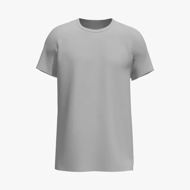 Blank grey standard crew-neck T-shirt mockup