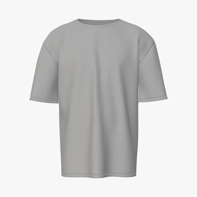 Blank grey oversized T-shirt mockup