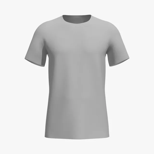 Blank grey wide-neck T-shirt mockup