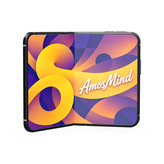 iPhone Duo mockup with AmosMind artwork