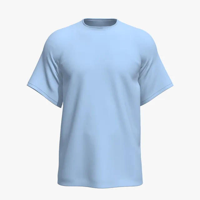 Blank light blue ringer T-shirt mockup
