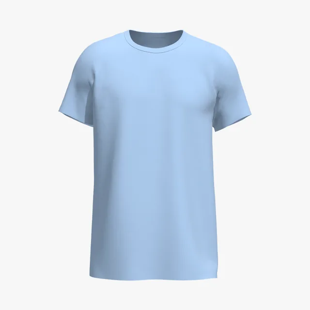 Blank light blue standard crew-neck T-shirt mockup