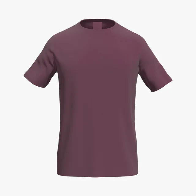 Blank maroon fitted T-shirt mockup