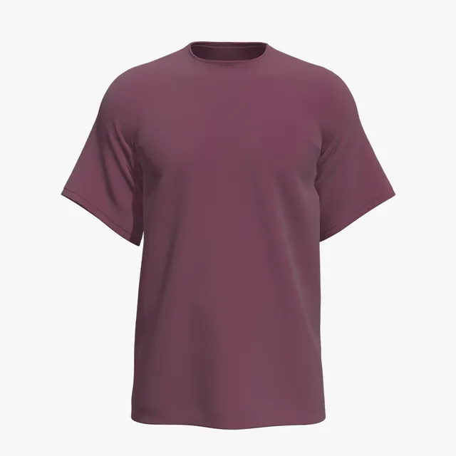 Blank maroon ringer T-shirt mockup