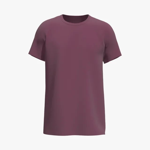 Blank maroon standard crew-neck T-shirt mockup