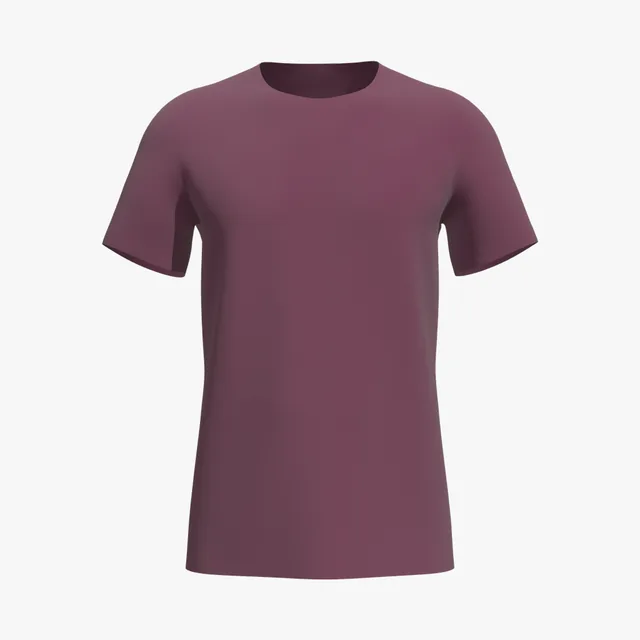 Blank maroon wide-neck T-shirt mockup