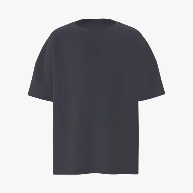 Blank navy oversized short-sleeve T-shirt mockup