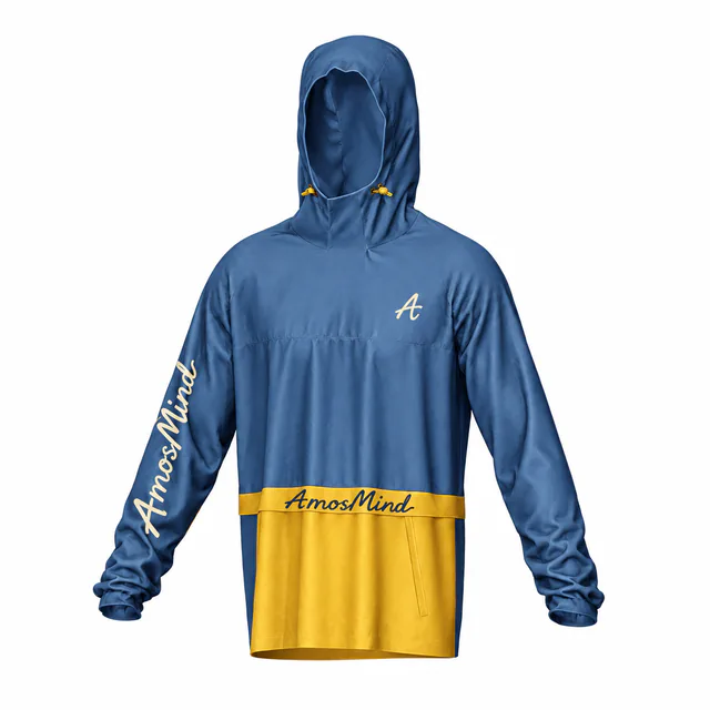 Oversized hoodie mockup with AmosMind artwork