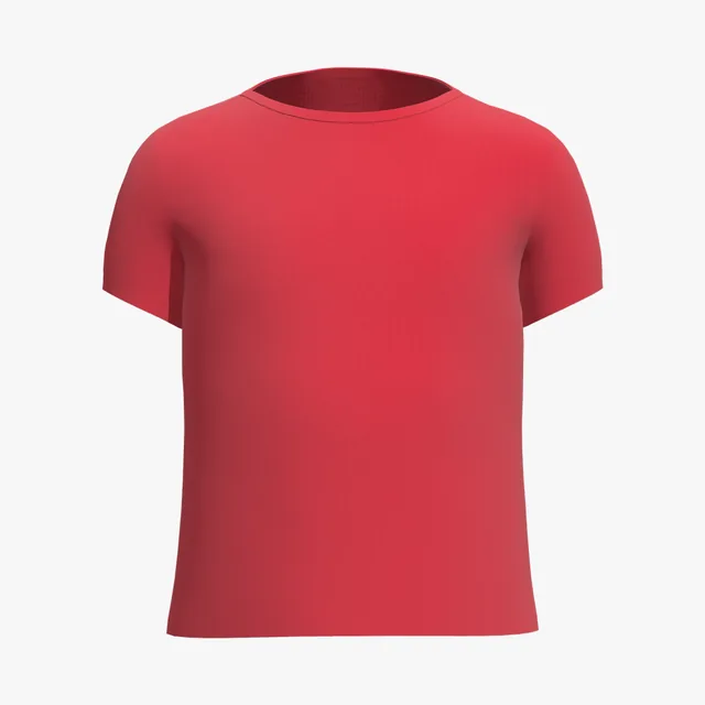 Blank red boxy T-shirt mockup