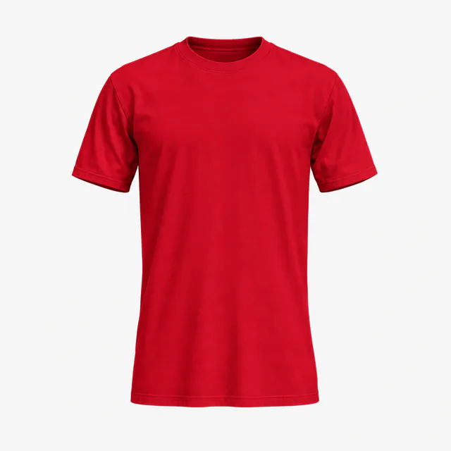 Blank red classic crew-neck T-shirt mockup