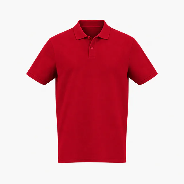 Blank red classic polo shirt mockup