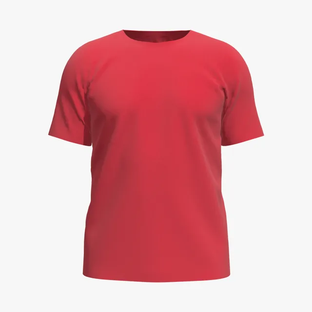 Blank red raglan T-shirt mockup