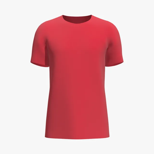 Blank red slim raglan T-shirt mockup