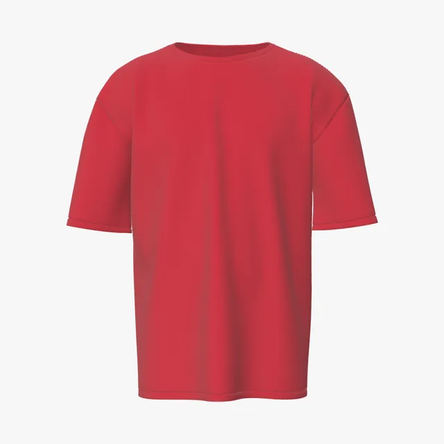 Blank red oversized T-shirt mockup