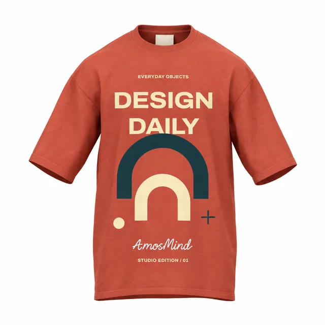 Regular-fit T-shirt mockup with AmosMind artwork