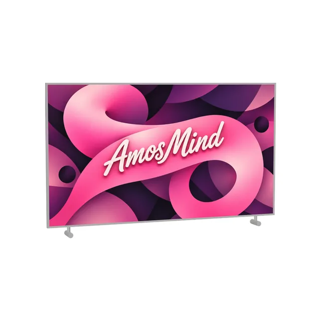 Samsung The Frame TV mockup with AmosMind artwork