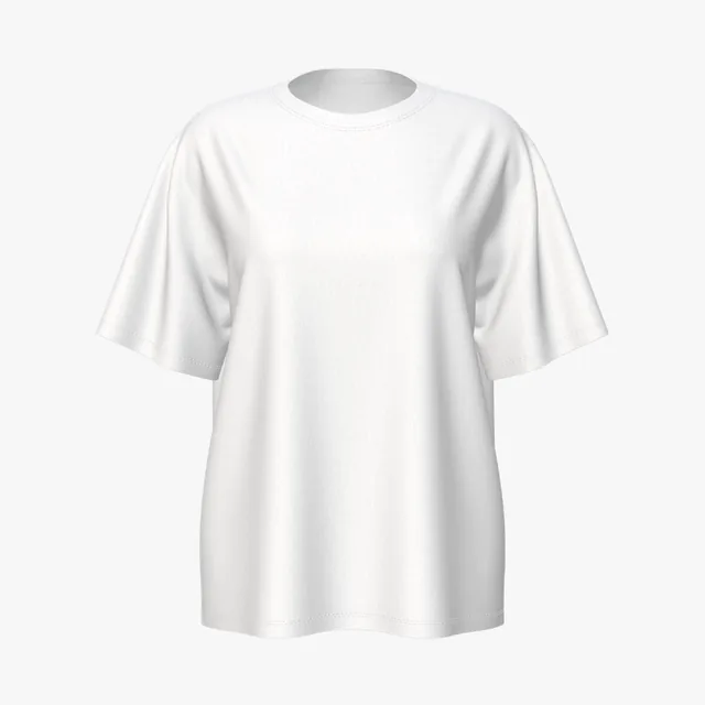 Blank white baggy oversized T-shirt mockup