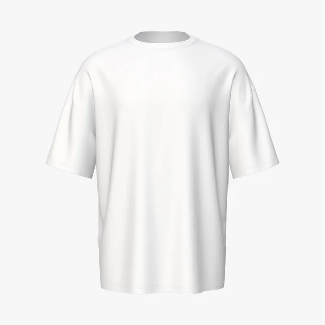 Blank white basic oversized T-shirt mockup