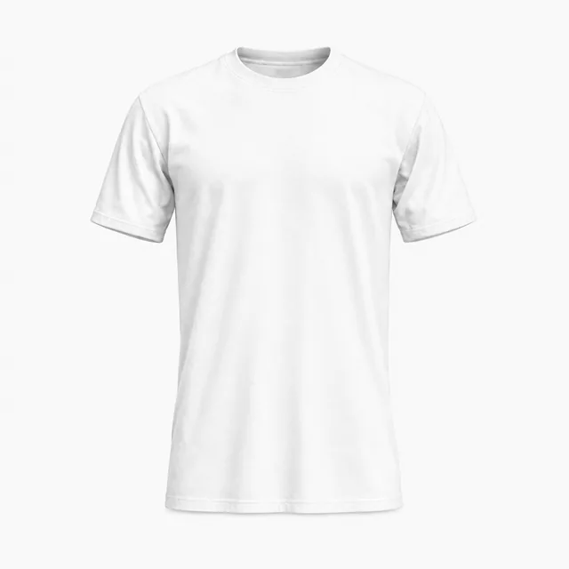White T-shirt mockup with a QR code on the chest