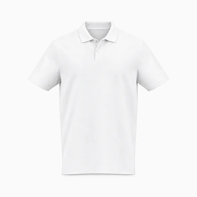 Blank white classic polo shirt mockup