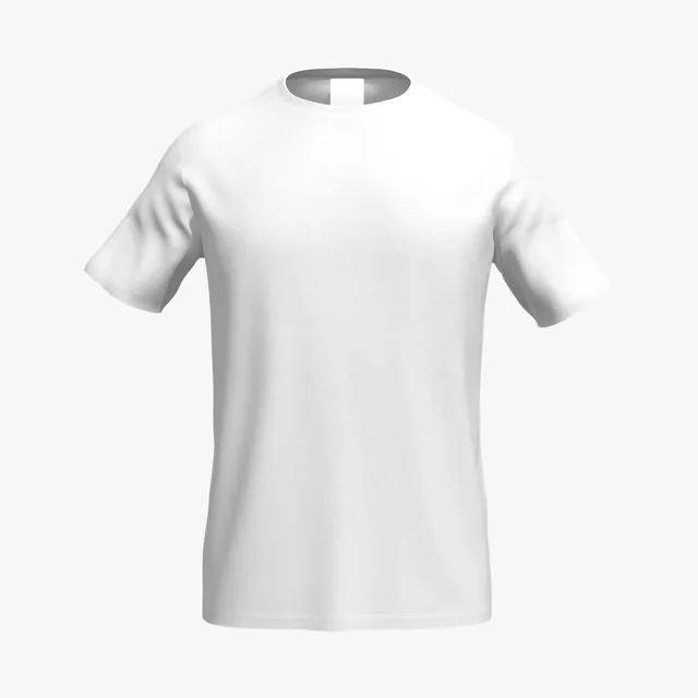 Blank white fitted T-shirt mockup
