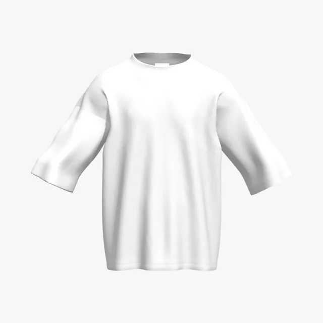Blank white oversized relaxed T-shirt mockup