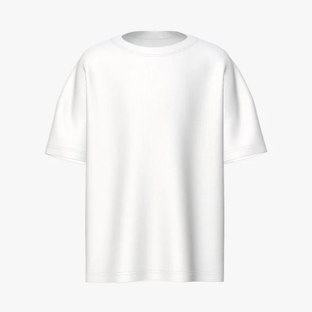 Blank white oversized short-sleeve T-shirt mockup