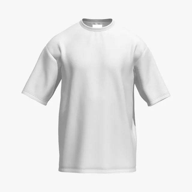 Blank white regular-fit T-shirt mockup