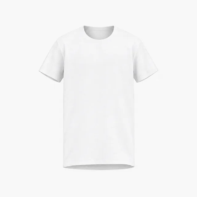 Blank white relaxed crew-neck T-shirt mockup