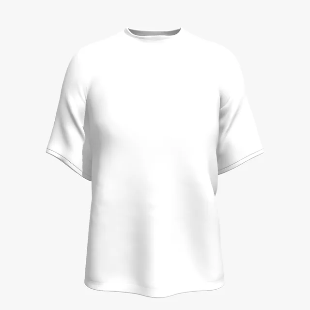 Blank white relaxed drop-shoulder T-shirt mockup