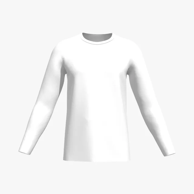 Blank white relaxed long-sleeve T-shirt mockup