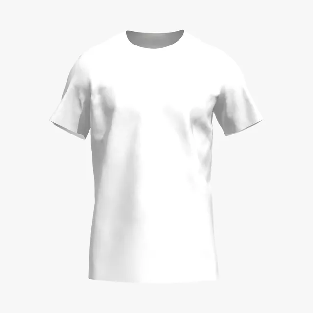Blank white shoulder-panel T-shirt mockup