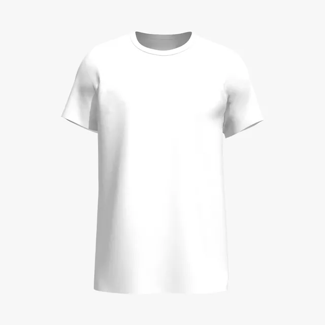 Blank white standard crew-neck T-shirt mockup