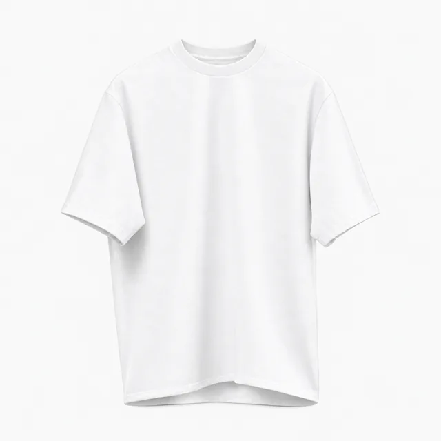Blank white suspended crew-neck T-shirt mockup