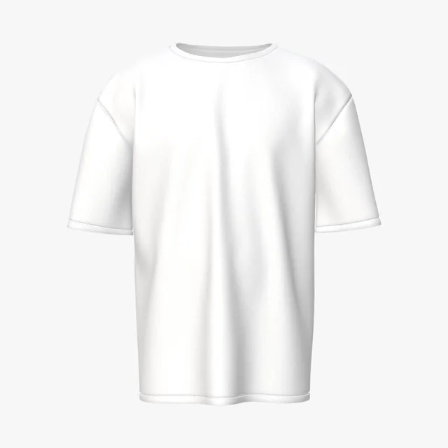 Blank white oversized T-shirt mockup