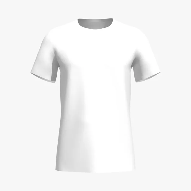 Blank white wide-neck T-shirt mockup
