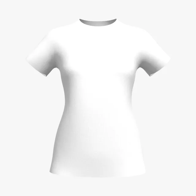 Blank white women's cap-sleeve T-shirt mockup