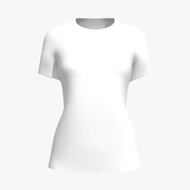 Blank white women's crew-neck T-shirt mockup