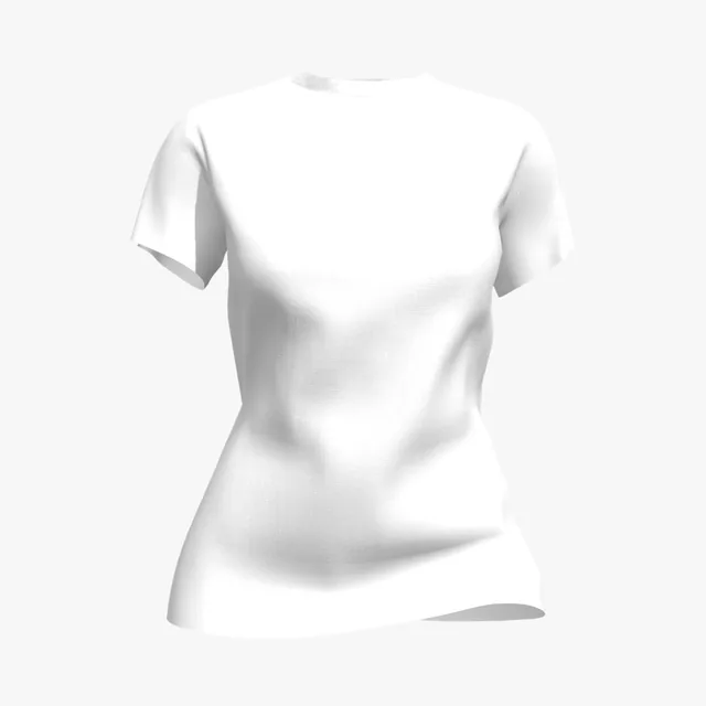 Blank white women's fitted T-shirt mockup