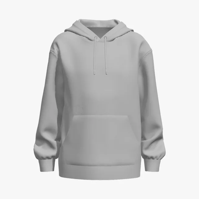 Blank grey kids' pullover hoodie mockup