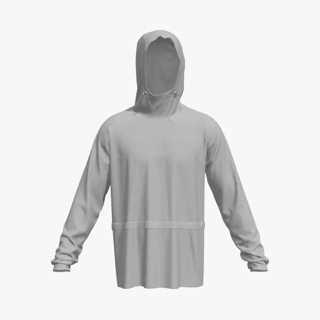 Blank grey oversized hoodie mockup